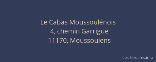Le Cabas Moussoulénois