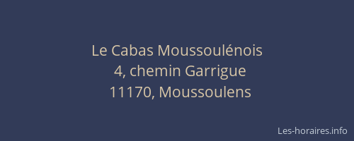 Le Cabas Moussoul&eacute;nois