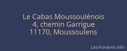 Le Cabas Moussoulénois