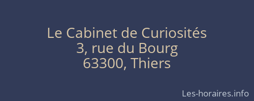 Le Cabinet de Curiosités
