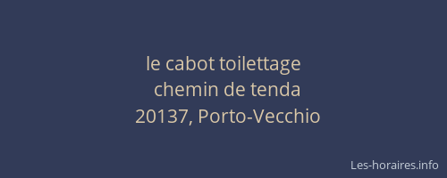 le cabot toilettage