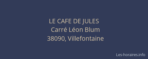 LE CAFE DE JULES