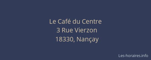 Le Café du Centre