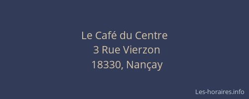 Le Caf&eacute; du Centre