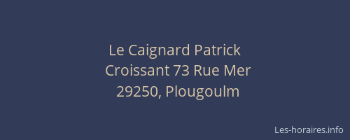 Le Caignard Patrick