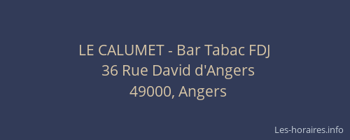 LE CALUMET - Bar Tabac FDJ