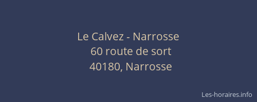 Le Calvez - Narrosse
