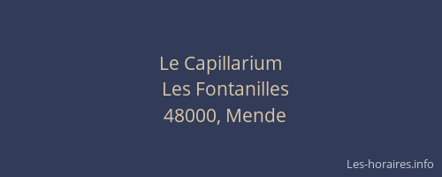 Le Capillarium