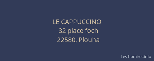LE CAPPUCCINO