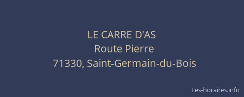 LE CARRE D'AS