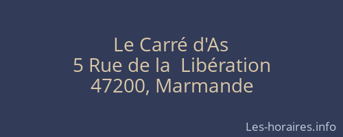 Le Carré d'As