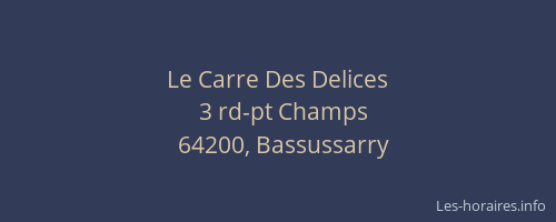 Le Carre Des Delices