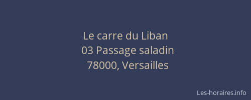Le carre du Liban