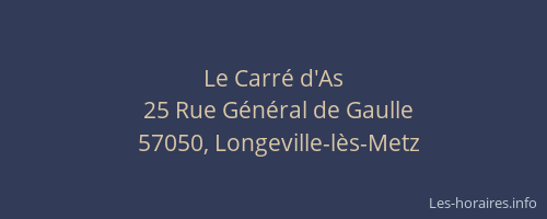 Le Carr&eacute; d'As