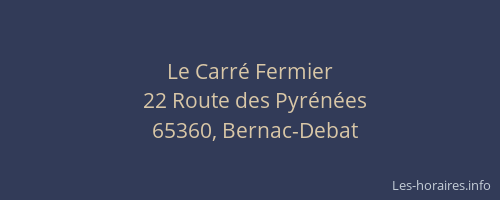 Le Carr&eacute; Fermier