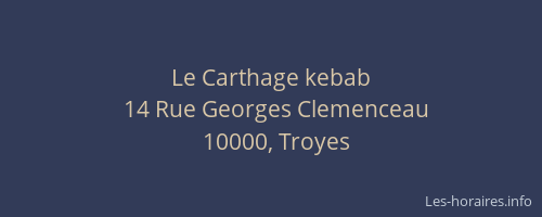 Le Carthage kebab