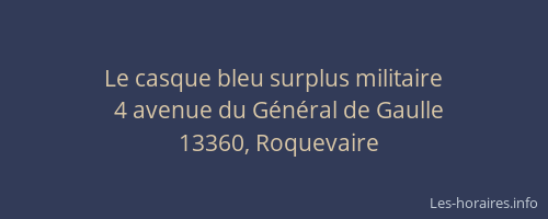 Le casque bleu surplus militaire