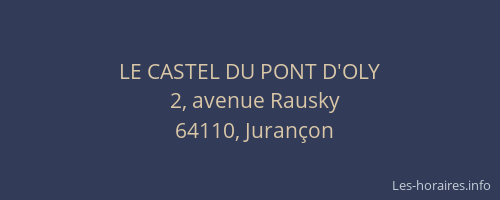 LE CASTEL DU PONT D'OLY