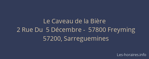 Le Caveau de la Bi&egrave;re