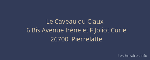 Le Caveau du Claux