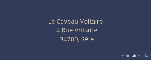 Le Caveau Voltaire
