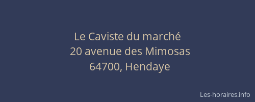Le Caviste du march&eacute;
