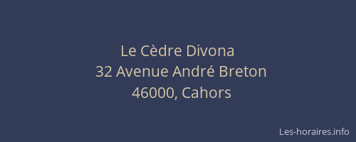 Le C&egrave;dre Divona