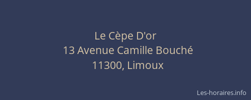 Le C&egrave;pe D'or