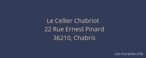 Le Cellier Chabriot