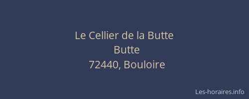 Le Cellier de la Butte
