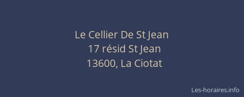 Le Cellier De St Jean