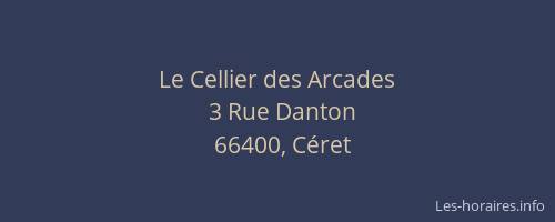 Le Cellier des Arcades