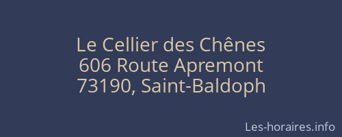 Le Cellier des Chênes