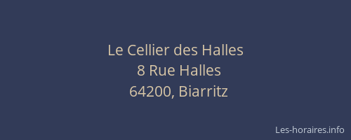 Le Cellier des Halles