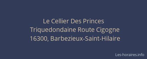 Le Cellier Des Princes