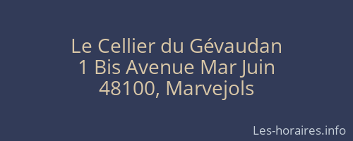 Le Cellier du G&eacute;vaudan
