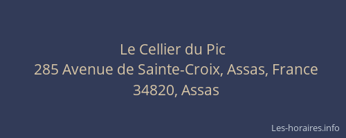 Le Cellier du Pic