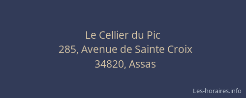Le Cellier du Pic