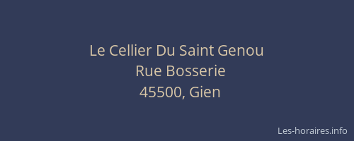 Le Cellier Du Saint Genou