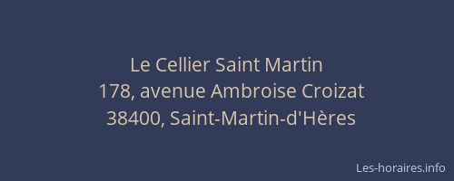 Le Cellier Saint Martin
