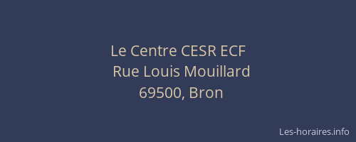 Le Centre CESR ECF