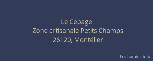 Le Cepage