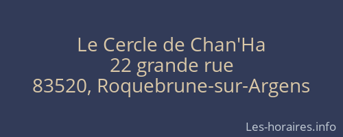 Le Cercle de Chan'Ha