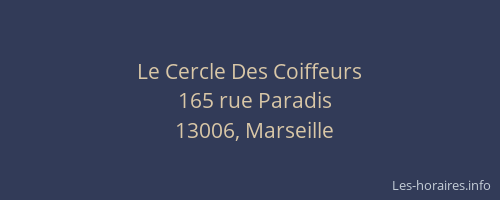Le Cercle Des Coiffeurs