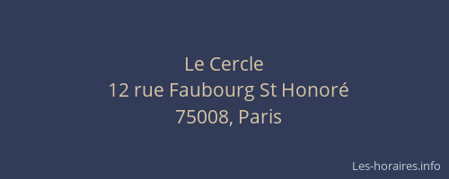 Le Cercle