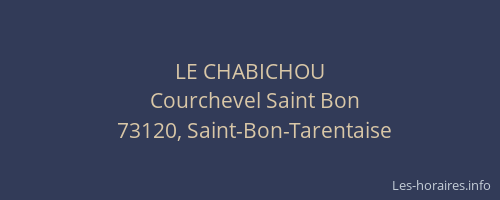 LE CHABICHOU