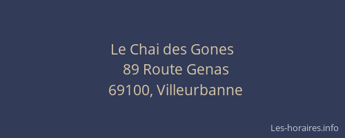 Le Chai des Gones