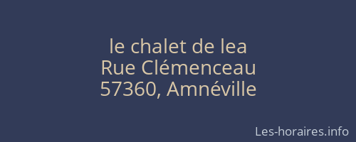 le chalet de lea