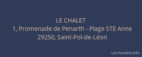 LE CHALET
