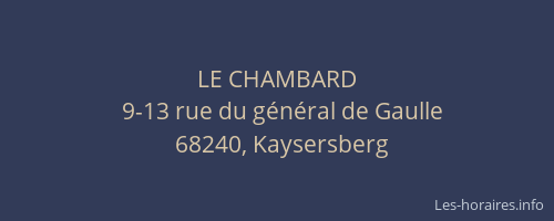 LE CHAMBARD